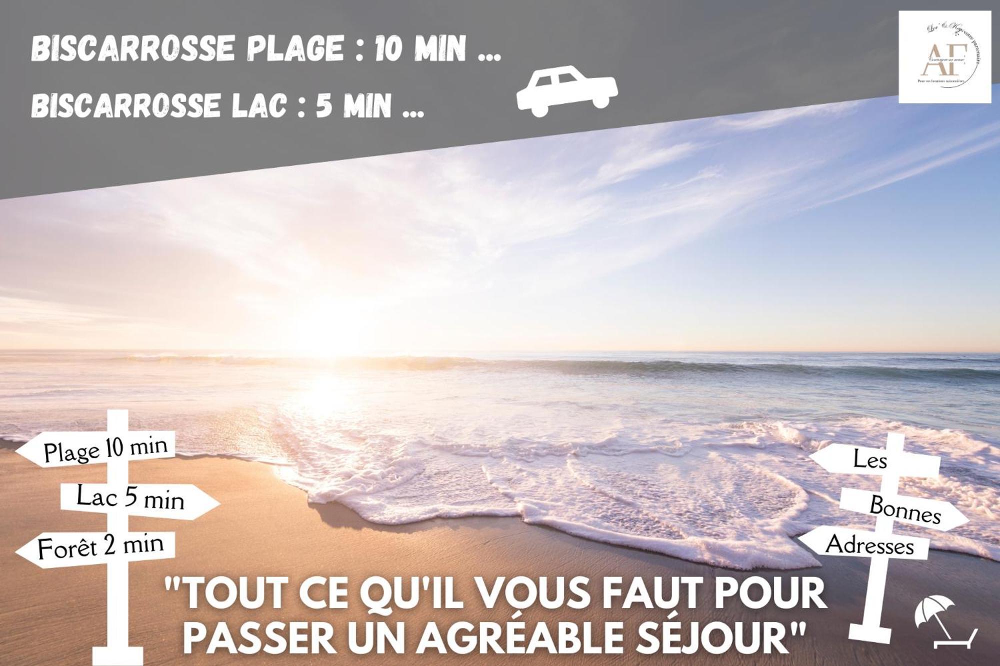 Ravissante Maison Cosy 4* Biscarrosse Proche Lac Exteriör bild