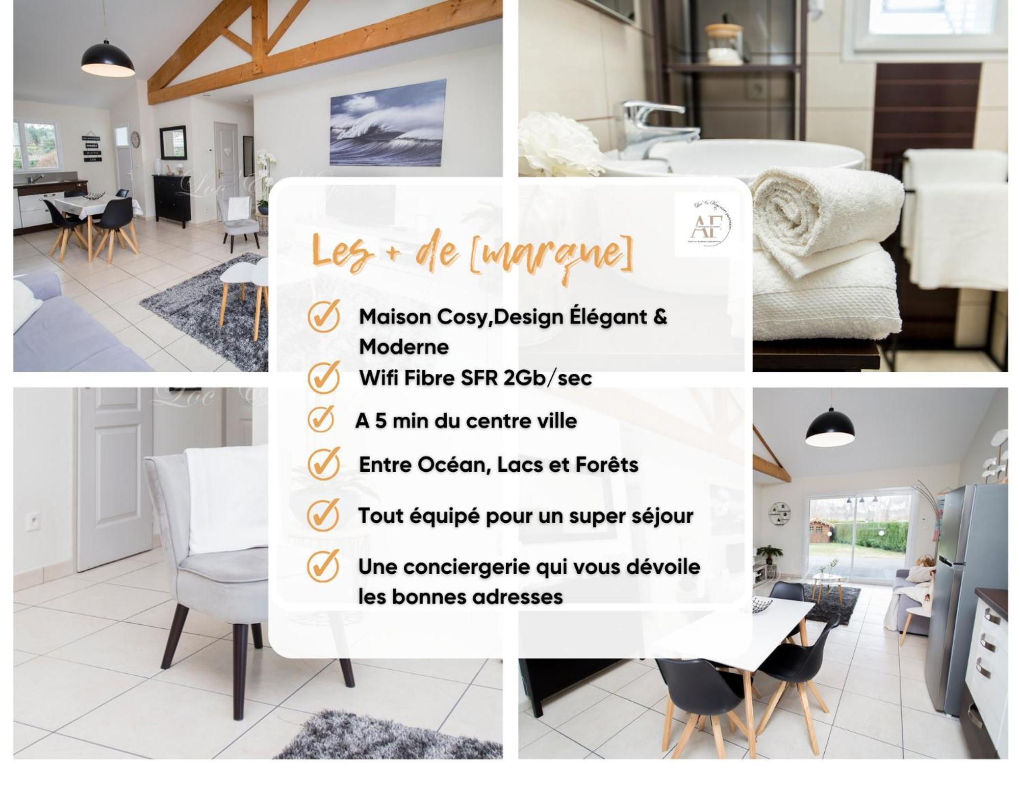 Ravissante Maison Cosy 4* Biscarrosse Proche Lac Exteriör bild